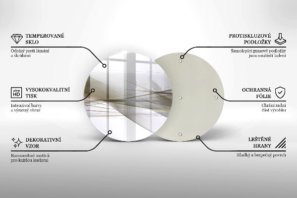 Tábua para cozinha Design de linhas abstratas