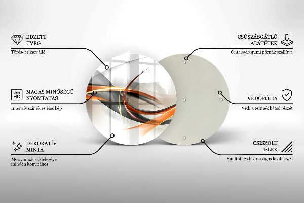 Tábua de vidro Formas modernas