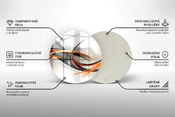 Tábua de vidro Formas modernas
