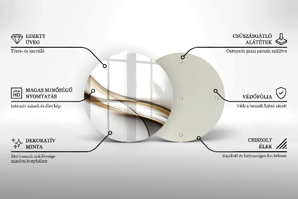 Tábua de cortar alimentos Abstração de linhas suaves