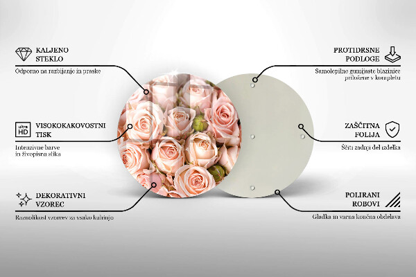 Tábua para cozinha Buquê de rosas delicadas