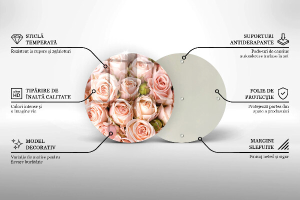Tábua para cozinha Buquê de rosas delicadas