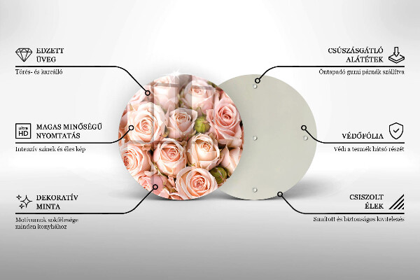 Tábua para cozinha Buquê de rosas delicadas