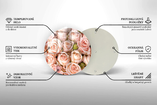 Tábua para cozinha Buquê de rosas delicadas