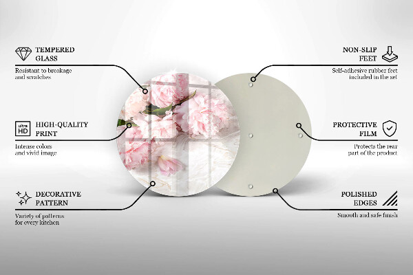 Tábua corte Flores delicadas de rosas