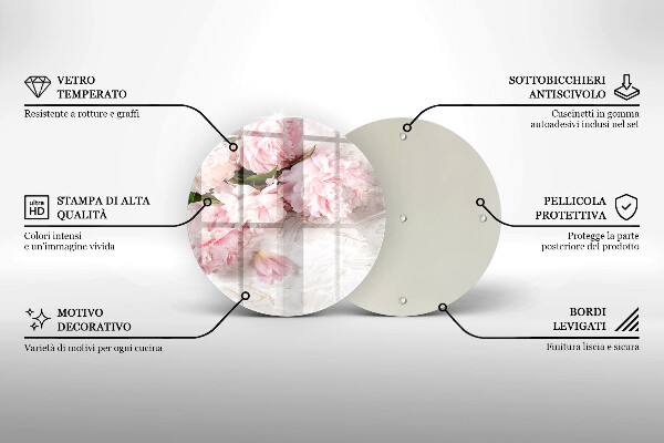 Tábua corte Flores delicadas de rosas