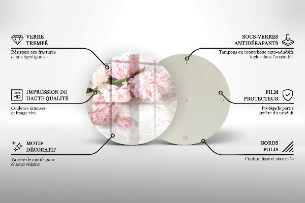 Tábua corte Flores delicadas de rosas