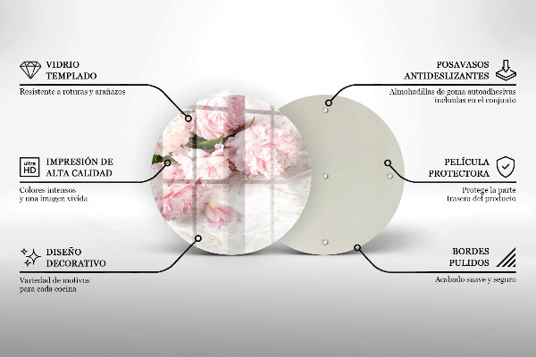 Tábua corte Flores delicadas de rosas