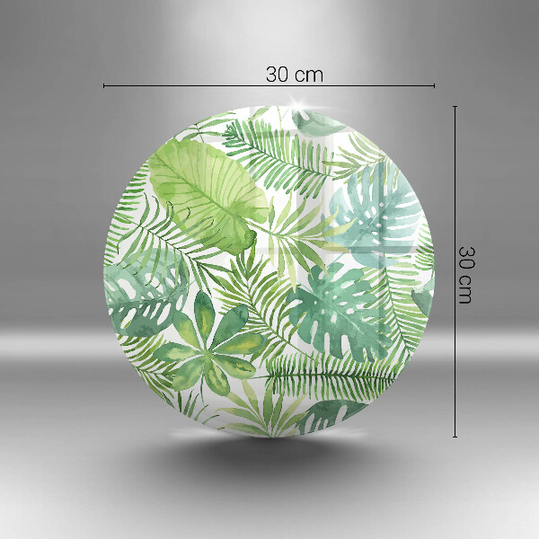 Tábua de cortar de vidro Folhas boho em aquarela