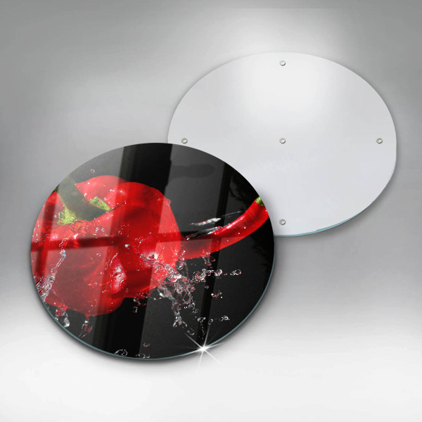 Tábua de corte Pimentões vermelhos em água