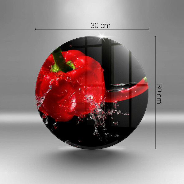 Tábua de corte Pimentões vermelhos em água