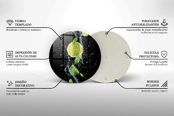 Tábua cozinha Limões suculentos em água