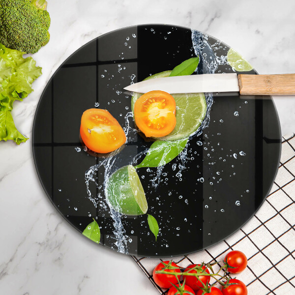 Tábua cozinha Limões suculentos em água