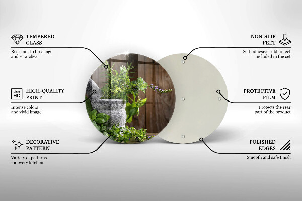 Tábua de corte Plantas, ervas e madeira