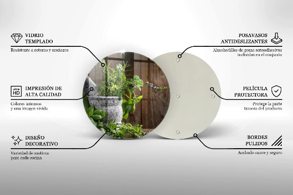 Tábua de corte Plantas, ervas e madeira