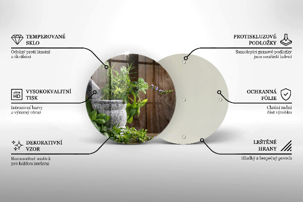 Tábua de corte Plantas, ervas e madeira