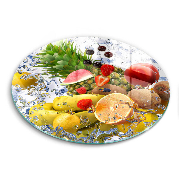 Tábua de cortar Frutas suculentas e água