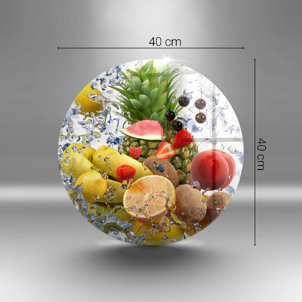 Tábua de cortar Frutas suculentas e água