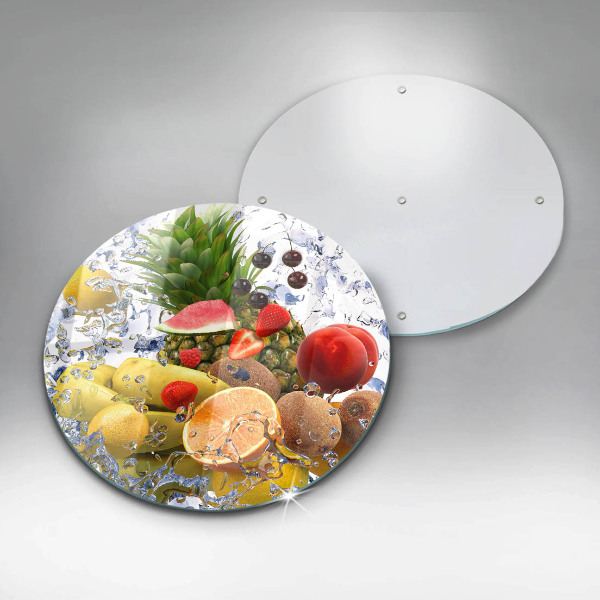 Tábua de cortar Frutas suculentas e água