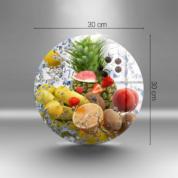 Tábua de cortar Frutas suculentas e água