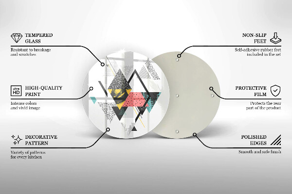 Tábua para cozinha Triângulos abstratos