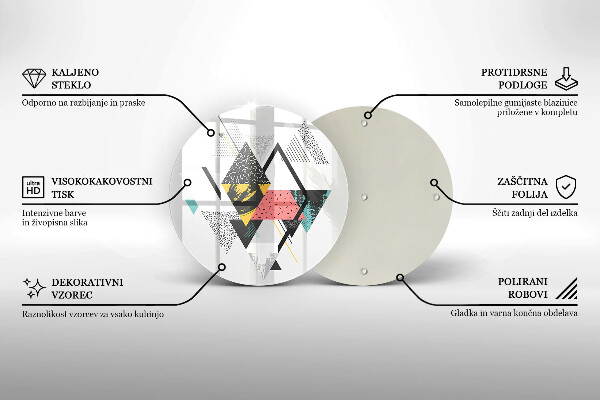 Tábua para cozinha Triângulos abstratos