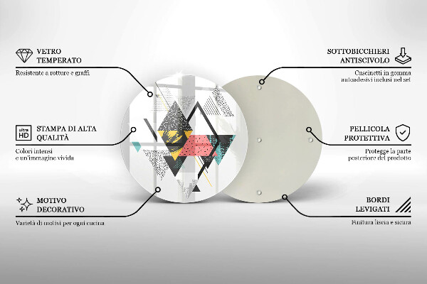 Tábua para cozinha Triângulos abstratos