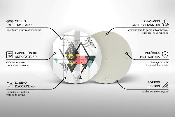 Tábua para cozinha Triângulos abstratos