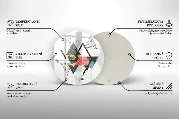 Tábua para cozinha Triângulos abstratos