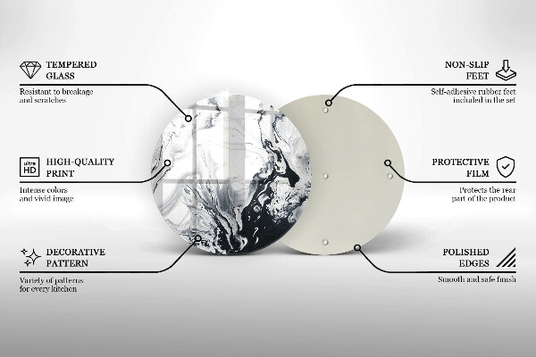 Tábua de cortar alimentos Abstração de tinta
