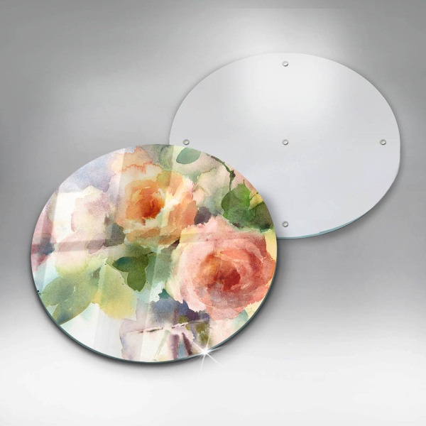 Tábua de cortar de vidro Flores pintadas