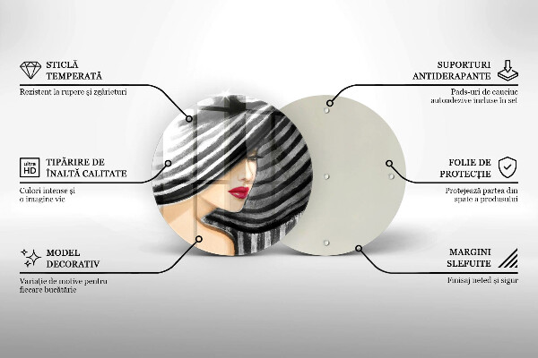 Tábua de corte Mulher de chapéu