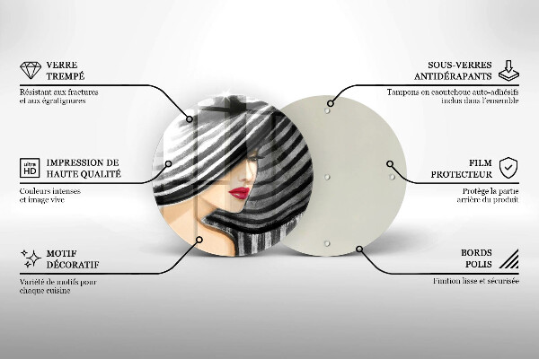 Tábua de corte Mulher de chapéu