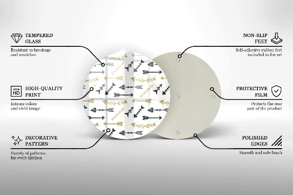 Tábua de cortar Padrão de flecha boho