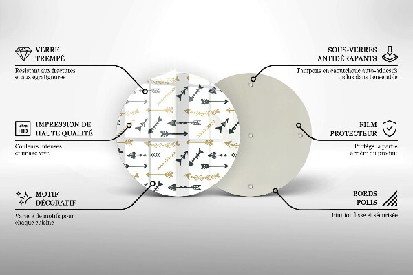 Tábua de cortar Padrão de flecha boho