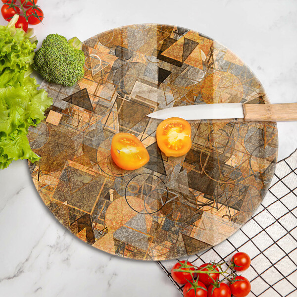 Tábua de corte de vidro Padrão de formas geométricas