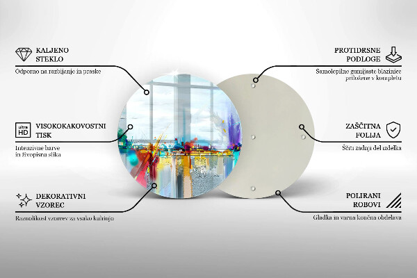 Tábua cozinha Abstração pintada