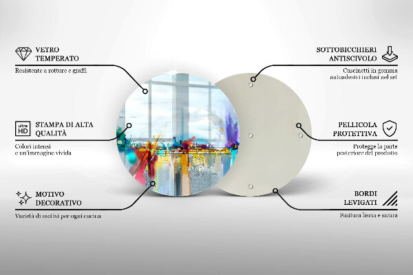 Tábua cozinha Abstração pintada