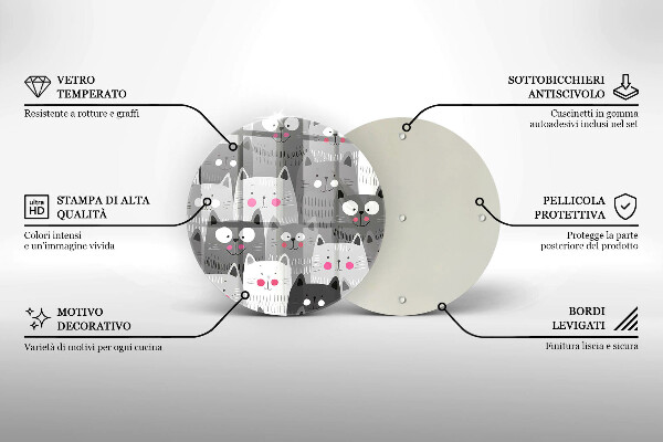 Tábua cozinha Ilustração de gato
