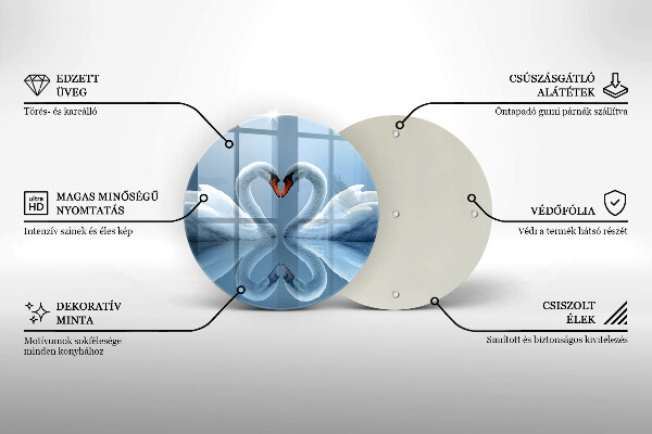 Tábua cozinha Coração de dois cisnes