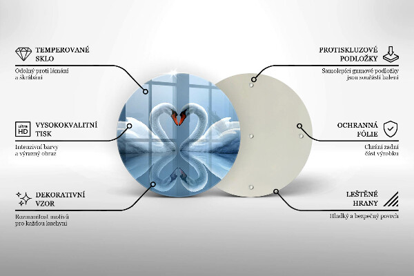 Tábua cozinha Coração de dois cisnes