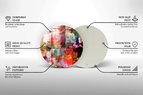 Tábua para corte Abstração de tinta