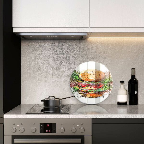 Tábua de cortar desenho de hambúrguer