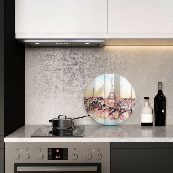 Tábua para cozinha Paisagem parisiense Torre Eiffel