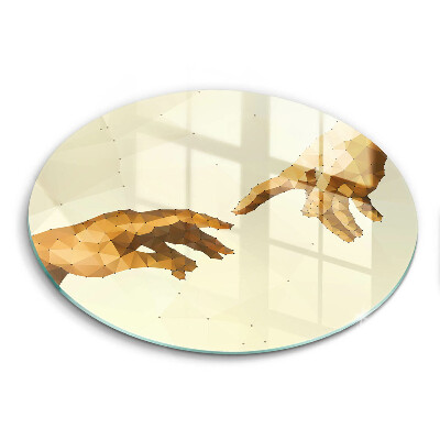 Tábua para corte Criação das mãos de Adão