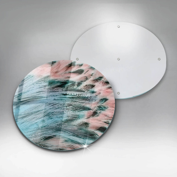 Tábua de corte penas de pássaros boho