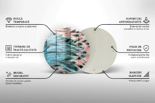 Tábua de corte penas de pássaros boho