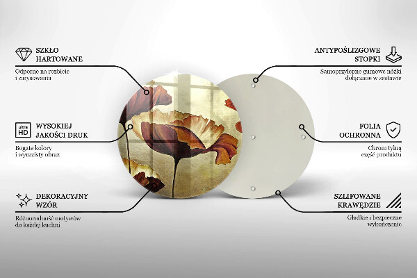 Tábua para corte Flores boho pintadas