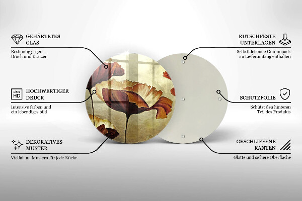 Tábua para corte Flores boho pintadas