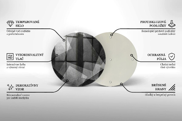 Tábua de corte de vidro Abstração geométrica